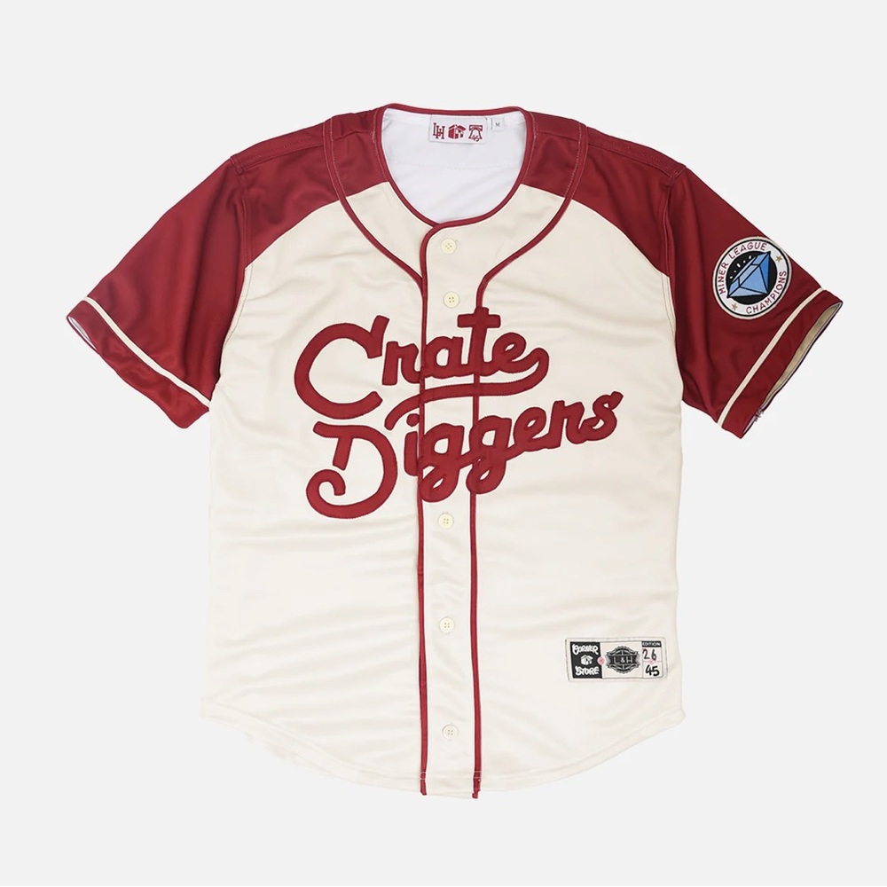 Lapstone & Hammer Corner Store Crate Diggers Philly Baseball Jersey • Red • 2024